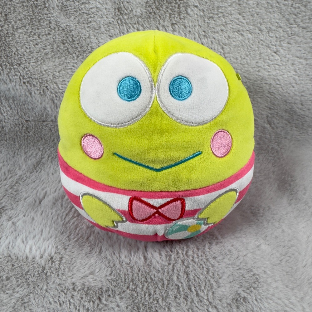 Squishmallows Sanrio Keroppi Summer Swimsuit 2023 Lime Green Pink Plush Toy
